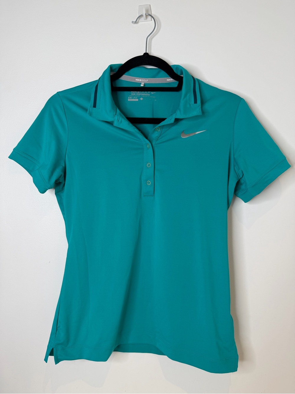 Nike Golf Dri-Fit Teal Green Short Sleeve Polo Shirt women’s size S